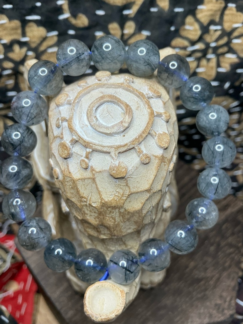 Blue Rutilated Quartz 9mm - Picture 2 of 3
